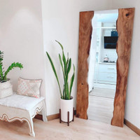 آینه روستیک - آینه قدی چوبی چنار